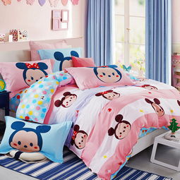 迪士尼 disney 儿童纯棉男女孩卡通风床上用品 全棉三件套 蜜芽
