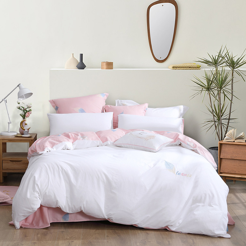 水星家纺简色生活水洗棉四件套简嫣冉被套床单枕套床上用品参数